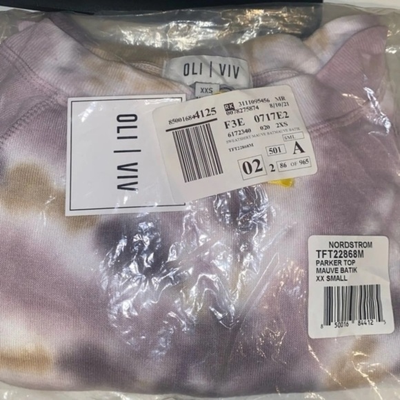 LAST CHANCE!  OLI Viv Size XXS Sweatshirt Nordstrom Parker Tie Dye Cropped - Picture 3 of 6